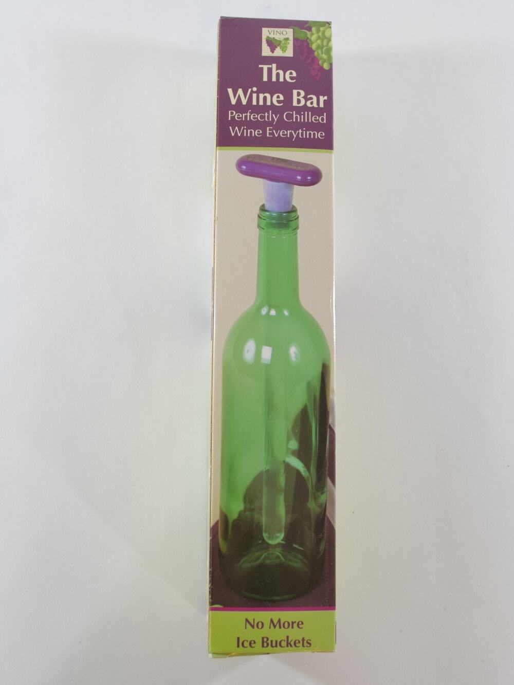 THE WINE BAR Bottle Stopper Chill Wand Rod Vine FREEZE REUSE